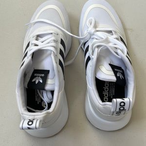New Adidas shoes, size 9, color white with black trim